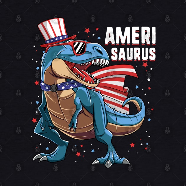 T Rex Dinosaur Uncle Sam 4th Of July Gift For Kids Boys by HCMGift